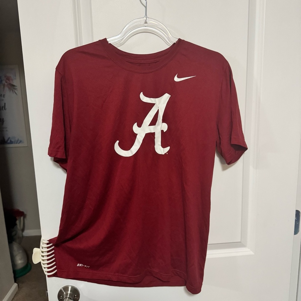 Nike Crimson T-Shirt with White Lettering
